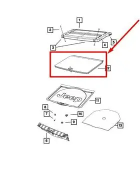 5uw28lxhaa Jeep 2015-23 Renegade Trunk Lower Floor Storage Compartment Cover Oem #2