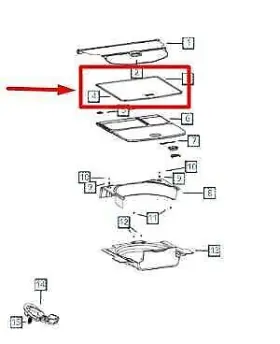 6at10dx9ac Jeep 2019-2023 Cherokee Rear Trunk Cargo Floor Cover Oem #2