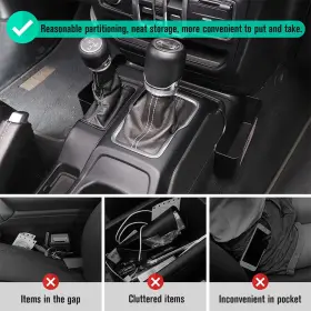 Jca2024122547 Jive-car-accessories Side Gear Shift Storage Box Bin Tray Orgnizer For Jeep Wrangler Jl Jt 18 Us Flag #2