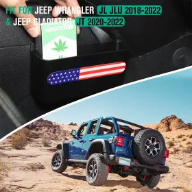 Jca2024122547 Jive-car-accessories Side Gear Shift Storage Box Bin Tray Orgnizer For Jeep Wrangler Jl Jt 18 Us Flag #3