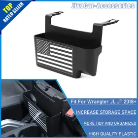 Jca202507102 Jive-car-accessories Outside Armrest Hanging Storage Box Tray Case For Jeep Wrangler Jl Jt 2018 Flag
