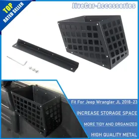Jca202510316 Jive-car-accessories Metal Cargo Left Side Storage Bracket Organizer For Jeep Wrangler Jl 18-23 4dr