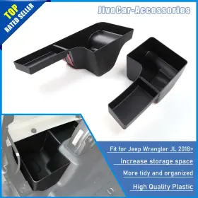 Jca202504225 Jivecar-accessories 2pcs Rear Trunk Storage Box Organizer Cargo Tray Set For Jeep Wrangler Jl 2018
