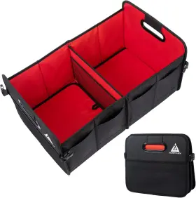 B0b38jkvc8 Jojoy Lux Car Trunk Organizer With Multi Compartments - Automotive Collapsible C