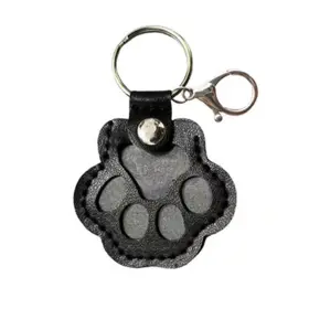 2501 Jp 205 Dog Fur Storage Keychain Cat Paw Shaped Leather For One Size Black