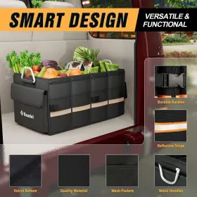 5823947388 K Knodel Car Trunk Organizer With Lid Heavy Duty Collapsibl #2