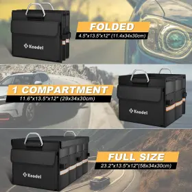 5823947388 K Knodel Car Trunk Organizer With Lid Heavy Duty Collapsibl #3