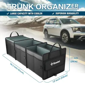 K Knodel 704619460247 Sturdy Car Trunk Organizer With Premium Insulation Cooler Bag Heavy #2