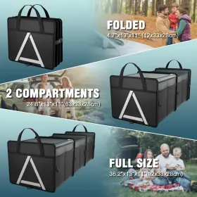 K Knodel 704619460247 Sturdy Car Trunk Organizer With Premium Insulation Cooler Bag Heavy #3
