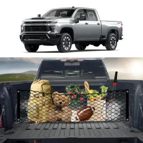 Kar00398 Karltys Truck Bed Cargo Net For 2019-2026 Chevy 6ft X 4ft Black