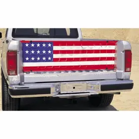 Mlx-covpn012-cl360a50 Karparts360 Covercraft Tailgate Net For Pro Full Size U.s. Flag Black