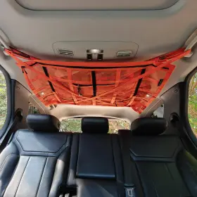 Kaskawise 768383793505 Suv Car Ceiling Cargo Net With Adhesive Straps Double-layer Mesh
