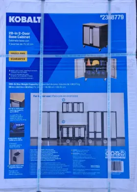 2368779 Kobalt 28-in 2-door Base Cabinet 300ib Max Weight Capacity #2368779 New