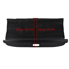Qs181856qr Lablt Rear Cargo Cover For 2007-2014 Smart Fortwo 1st Anti-theft Shield Black
