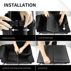 Lf-21001 Lasfit Trunk Organizer Collapsible Car Cargo Storage Box Foldable Bin Multi-compartment #3
