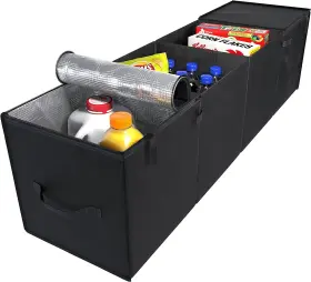 Lebogner 648676935815 Auto Trunk Organizer With Insulated Cooler Compartments Xlarge Vacation Co