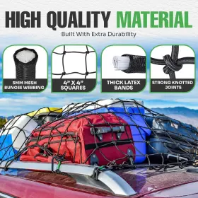 Lor-a-1168 Lebogner 3 X 4 Cargo Net For Pickup Truck Bed Heavy Duty Latex Bu #2