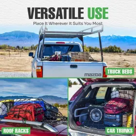 Lor-a-1168 Lebogner 3 X 4 Cargo Net For Pickup Truck Bed Heavy Duty Latex Bu #3