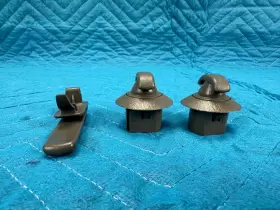 64725-60020 Lexus Gx460 Trunk Cargo Luggage Net Trim Hooks Brown 3pc Set 2010-2019 Oem #3