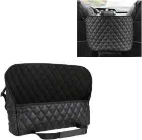 Lhdos-lds-051 Lhdos Car Net Pocket Handbag Holder Between Seats Large Capacity Storage Bag Black