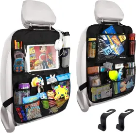 Lihbhoid 796917792410 Car Storage Organizer 2 Pcs Backseat For 26 14 Black 2pack