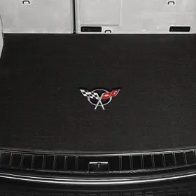 600017 Lloyd Mats For Chevy Corvette 97-04 Ultimat Custom Fit Black Cargo Mat W C5 Logo