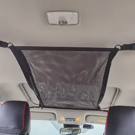 Tn-008blk-105 Lt Sport Double Layer Cargo Net Interior Ceiling Storage Rooftop Envelope Mesh Holder