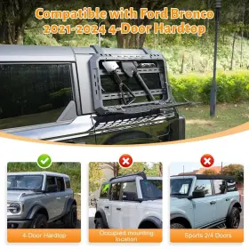 Nj-20052 Maiker Off Road Rear Window Molle Panel Modular Tactical Storage System W #2