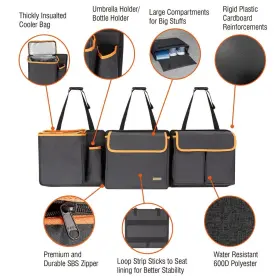 Xm02 Marksign Deluxe Trunk And Backseat Organizer For Medium Or Large Size Suvs Rvs Deta #3