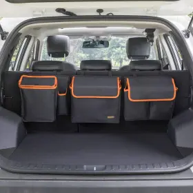 Xm02 Marksign Deluxe Trunk And Backseat Organizer For Medium Or Large Size Suvs Rvs Deta