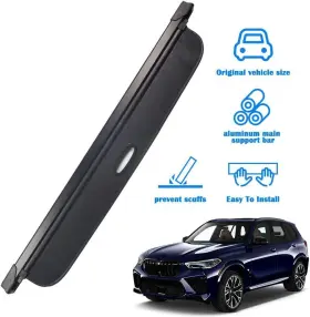 Marretoo 19 X5-cargo-cover Retractable Cargo Cover For 2019-2025 Bmw X5 G05 Rear Trunk Luggage Shield Shade #3