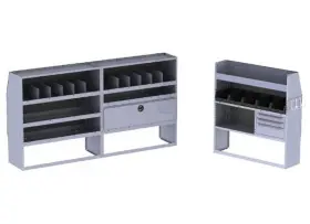 02r107kp Masterack General Contractor Low Roof Steel Cargo Van Shelving