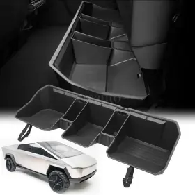 B0fpf2sd21 Maxdom Llc Underseat Storage Bin Fits For Tesla Cybertruck 2024 Rear Seat Back Tool Box