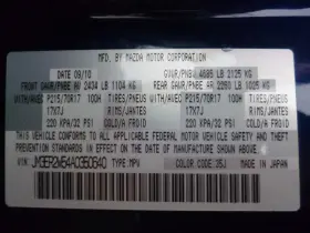 999.mz1310 Mazda 2010 10 Cx-7 Trunk Floor Board 33978 #3