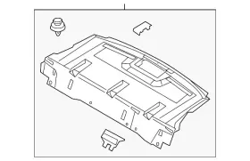 Bjs7-68-3a0d-02 Mazda Genuine Pkg Tray Trim