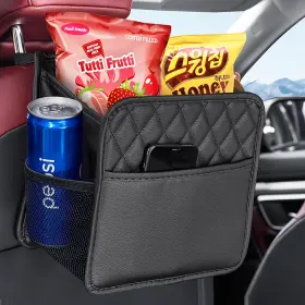 Meirenda 768561532858 Backseat Car Organizer Large Hanging L Black 1pack