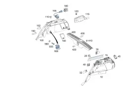 167-860-44-02 Mercedes-benz Genuine Luggage Net