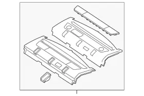 204-690-40-00-9f52 Mercedes-benz Genuine Package Tray