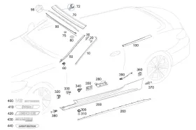205-779-00-00 Mercedes-benz Genuine Net For Wind Deflector