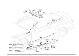 207-779-00-63 Mercedes-benz Genuine Net For Wind Deflector