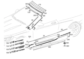 217-779-00-00 Mercedes-benz Genuine Net For Wind Deflector