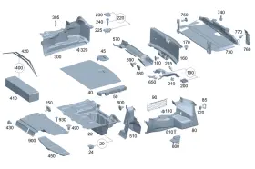 236-860-49-00 Mercedes-benz Genuine Luggage Net
