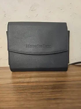 A0008992461 Mercedes-benz Leather Pouch/bag Size 9in X 8in 2in Black