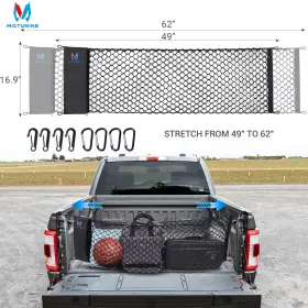 Mic-00-08201 Mictuning Elastic Truck Bed Cargo Net Storage Bag Mesh For Chevrolet Silverado 1500/2500 #2