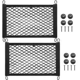 10010269 Moodkey 2pack Small Cargo Nets Elastic Stretchable 21.6x9.8 Inch Black