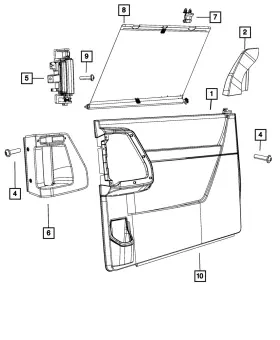 1dc22dx9ae Mopar Genuine Window Shade Hook