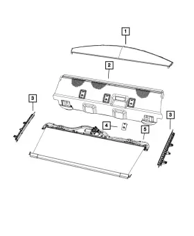1lv23ml2ag Mopar Genuine Rear Shelf Panel