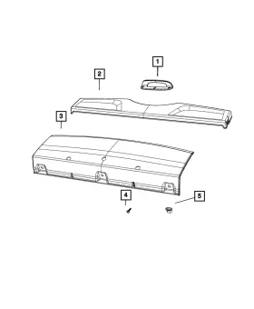 1tk18jd7aa Mopar Genuine Rear Shelf - Panel