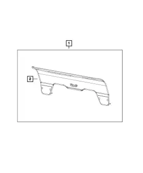 1tn75jd7aa Mopar Genuine Rear Seat Wind Screen