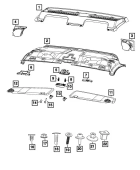 1zz55jxwaa Mopar Genuine Shelf Trim Panel